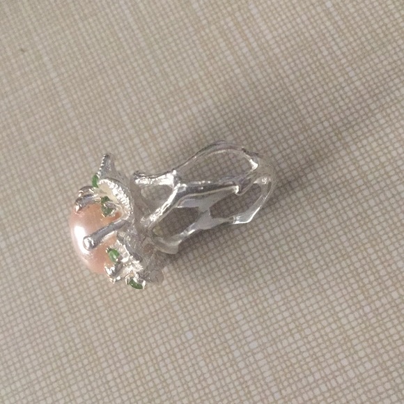 HOST PICK Freshwater pearl chrome diopside rose gold artwork SS925 - Picture 8 of 8